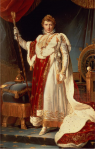 Napoleon in coronation robes by François Gérard.  Via Wikipedia.