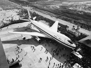 The prototype 747 was displayed to the public for the first time on 30 September 1968. Via Wikipedia.