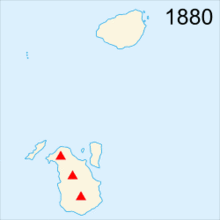 Evolution of the islands around Krakatoa.