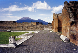 Mount Vesuvius as seen from Pompeii.